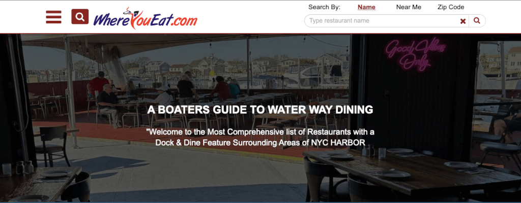 Places to eat on on sale the water near me