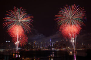 July 4th on the Hudson River in front of Manhattan