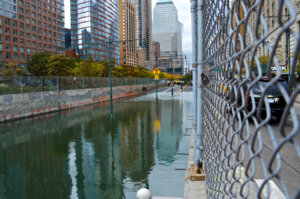 In the aftermath of Hurricane Sandy the Battery Park Underpass is seen completely flooded along the West Street entrance looking north in Lower Manhattan."